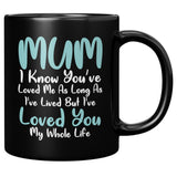 Mum I've Loved You All Of My Life Mug - Sweet Mother's Day Gift Mom Mother Coffee Cup