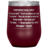 New Corporate Lingo Wine Mug Offensive