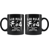 Lab Rule #4  Pipettes and Hiccups Don't Mix Coffee Cup Mug - Luxurious Inspirations