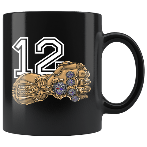 12 Goat New England Brady TB12 Mug - They Hate Us Because We Have 5 Rings Glove Coffee Cup - Luxurious Inspirations