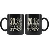 20 Sides To Every Story Mug - Funny Twenty Sided Dice D20 D1 Critical Hit DND RPG Coffee Cup - Luxurious Inspirations