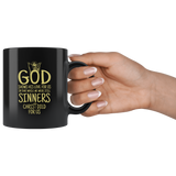 God Shows His Love For Us In That While We Were Still Sinners Christ Died For Us Coffee Cup Mug - Luxurious Inspirations