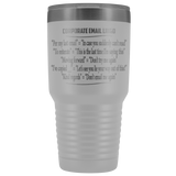 Corporate Email Lingo Funny Work Employee E-Mail CLEAN Offensive Coffee Cup Mug 30 Ounce Tumbler - Luxurious Inspirations