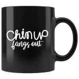 Chin up fangs out funny gym work out body over weight funny coffee cup mug - Luxurious Inspirations