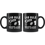 Lab Rule #1 Never Lick The Spoon Coffee Cup Mug - Luxurious Inspirations