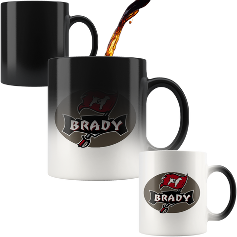 Tampa Bay Brady 12 GOAT Coffee Cup Fan Premium Grade Color Changing Mug - Binge Prints