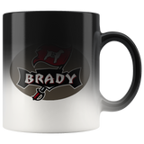 Tampa Bay Brady 12 GOAT Coffee Cup Fan Premium Grade Color Changing Mug - Binge Prints