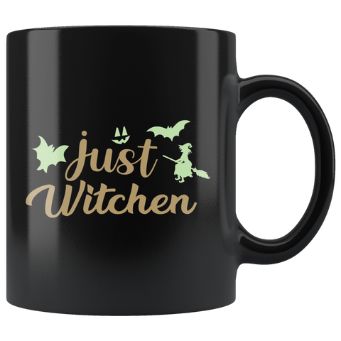 Just Witchen Ghost Witch Halloween Costumes Children Candy Trick or Treat Makeup Mug Coffee Cup - Luxurious Inspirations