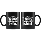rogues do it from behind rpg DND d20 d2 critical hit miss dice coffee cup mug - Luxurious Inspirations
