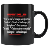 Corporate Email Lingo Funny Work Employee E-Mail Clean Offensive Rude Coffee Cup Mug - Luxurious Inspirations