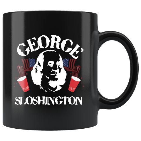 George Sloshington Washington President July 4th beer mug coffee cup - Luxurious Inspirations