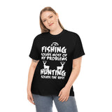 Fishing Solves Most Of My Problems Hunting Solves The Rest High Quality Tee