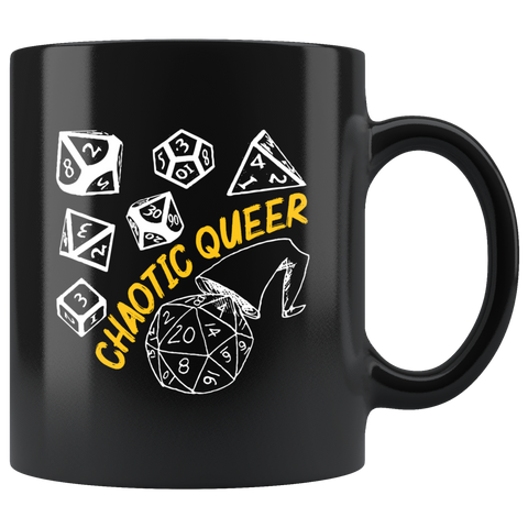 Chaotic Queer DND dice coffee cup mug - Luxurious Inspirations