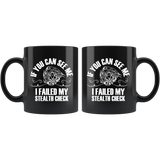 If you can see me I failed my stealth check rpg DND d20 d2 critical hit miss dice coffee cup mug - Luxurious Inspirations