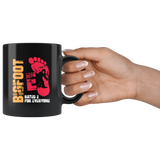 BIGFOOT rated E for everyone North American folklore Sasquatch  hairy upright-walking ape-like creatures  wilderness footprints  ancestors apes video games coffee cup mug - Luxurious Inspirations