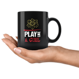 Play like a girl rpg DND d20 d2 critical hit miss dice coffee cup mug - Luxurious Inspirations
