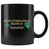 Extraterrestrial Highway 1996 State of Nevada rights reserved Hwy 375 UFO they can't stop all of us September 20 2019 United States army aliens space green men coffee cup mug - Luxurious Inspirations