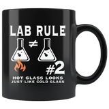 Lab Rule #2 Hot Glass Looks Just Like Cold Glass Coffee Cup Mug - Luxurious Inspirations
