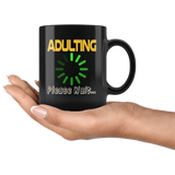 Adulting Please Wait Funny Loading Mug - Geek Nerd Computer IT Lag Teacher Student Coffee Cup - Luxurious Inspirations