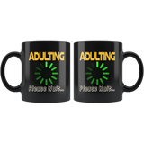Adulting Please Wait Funny Loading Mug - Geek Nerd Computer IT Lag Teacher Student Coffee Cup - Luxurious Inspirations