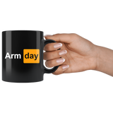 Arm Day Hub Parody Adult Joke Coffee Cup Mug - Binge Prints