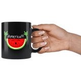 America Rock N Roll Watermelon Mug - Funny Summer Music Rocking And Rocking Coffee Cup - Luxurious Inspirations