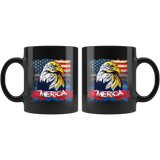 American Eagle Patriotic America 4th of July Proud USA Mug - Bad Ass 'Merica Flag Coffee Cup - Luxurious Inspirations