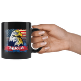 American Eagle Patriotic America 4th of July Proud USA Mug - Bad Ass 'Merica Flag Coffee Cup - Luxurious Inspirations