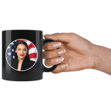 AOC Alexandria Ocasio-Cortez Voice Of The People President 2020 2024 Power To Democratic Socialist Democrat Mug - Black 11 ounce Coffee Cup - Luxurious Inspirations