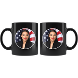 AOC Alexandria Ocasio-Cortez Voice Of The People President 2020 2024 Power To Democratic Socialist Democrat Mug - Black 11 ounce Coffee Cup - Luxurious Inspirations