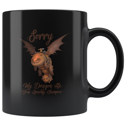 Sorry My Dragon Ate Your Sparkly Vampire Coffee Cup Mug - Luxurious Inspirations