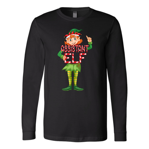 Assistant Elf Long Sleeve T-Shirt - Funny Christmas Elves Tee - Luxurious Inspirations