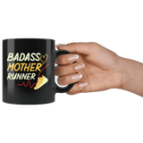 Badass Mother Runner Mug - Funny Mom Mother's day Bad Ass Running Marathon Runner Coffee Cup - Luxurious Inspirations