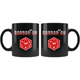 Barbarian Dice Mug - Funny D20 DND D&D DM RPG Coffee Cup - Luxurious Inspirations