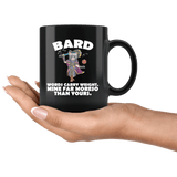 Bard Cat Black Mug - Funny Class DND D&D Dungeons And Dragons Coffee Cup - Luxurious Inspirations