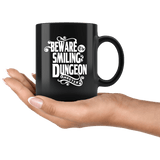 Beware The Smiling Dungeon Master Mug - Funny DND D&D DM Dice D20 Coffee Cup - Luxurious Inspirations