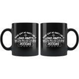 There ain't no party like a DND party cuz a DND party don't stop until the healer is dead and we're out  of options rpg d20 d2 critical hot miss dice coffee cup mug - Luxurious Inspirations