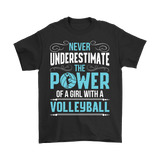 Canada  Never Underestimate The Power Of A Girl With A Volleyball Shirt - Funny Sports Tee - Luxurious Inspirations