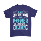 Canada  Never Underestimate The Power Of A Girl With A Volleyball Shirt - Funny Sports Tee - Luxurious Inspirations