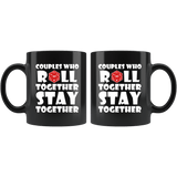 Couples Who Roll Together Stay Together Mug - Funny Couple Relationship D20 DND Dice Role Playing Coffee Cup - Luxurious Inspirations