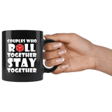 Couples Who Roll Together Stay Together Mug - Funny Couple Relationship D20 DND Dice Role Playing Coffee Cup - Luxurious Inspirations