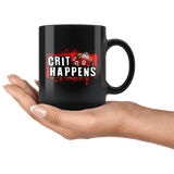 Crit Happens Mug - Funny DND D&D DM D20 Dice Coffee Cup - Luxurious Inspirations