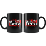 Crit Happens Mug - Funny DND D&D DM D20 Dice Coffee Cup - Luxurious Inspirations
