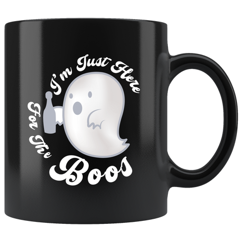 I'm Just Here For The Boos Ghost Witch Halloween Costumes Children Candy Trick or Treat Makeup Mug Coffee Cup - Luxurious Inspirations