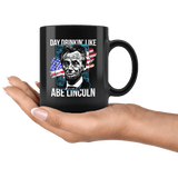 Day Drinking Like Abe Lincoln Mug Funny 4th Of July American Flag Coffee Cup - Luxurious Inspirations