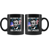 Day Drinking Like Abe Lincoln Mug Funny 4th Of July American Flag Coffee Cup - Luxurious Inspirations