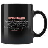 Corporate Email Lingo coffee cup mug - Luxurious Inspirations