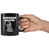 DM Dungeon Master Cat Black Mug - Funny Class DND D&D Dungeons And Dragons Coffee Cup - Luxurious Inspirations