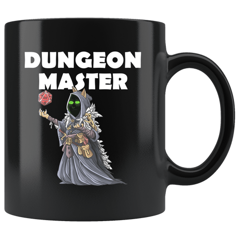 DM Dungeon Master Cat Black Mug - Funny Class DND D&D Dungeons And Dragons Coffee Cup - Luxurious Inspirations