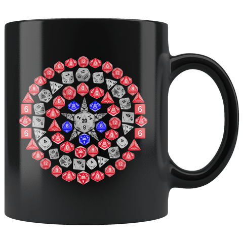 DND Captain Shield Mug - Funny Dice Art D20 Crit Geek RPG Roleplaying Coffee Cup - Luxurious Inspirations